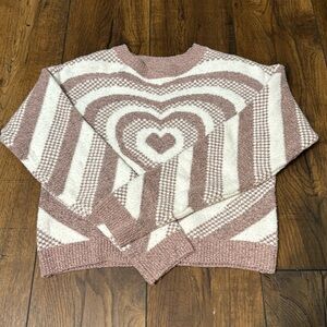 cropped heart sweater